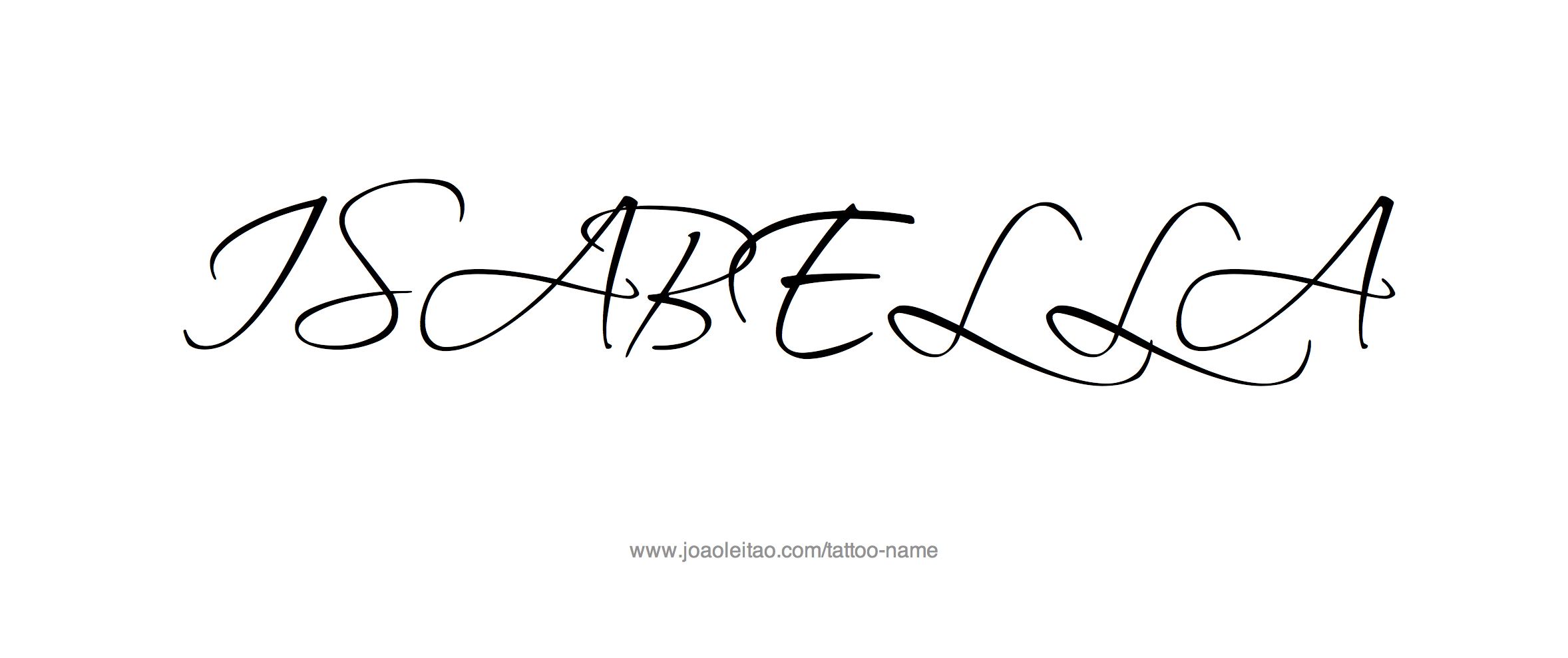 Isabella Name Tattoo Designs